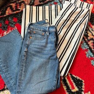 Two for one. Reformation jeans and Madewell jeans